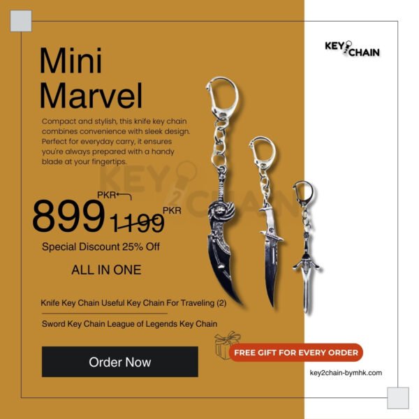 Mini Marvel Knife Key Chain Set 3-IN-1 Deal